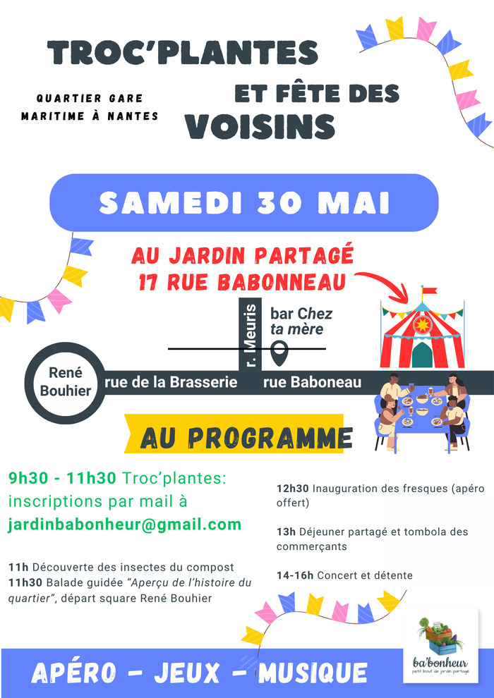 Troc&rsquo;plantes Jardin Ba&rsquo;Bonheur Nantes