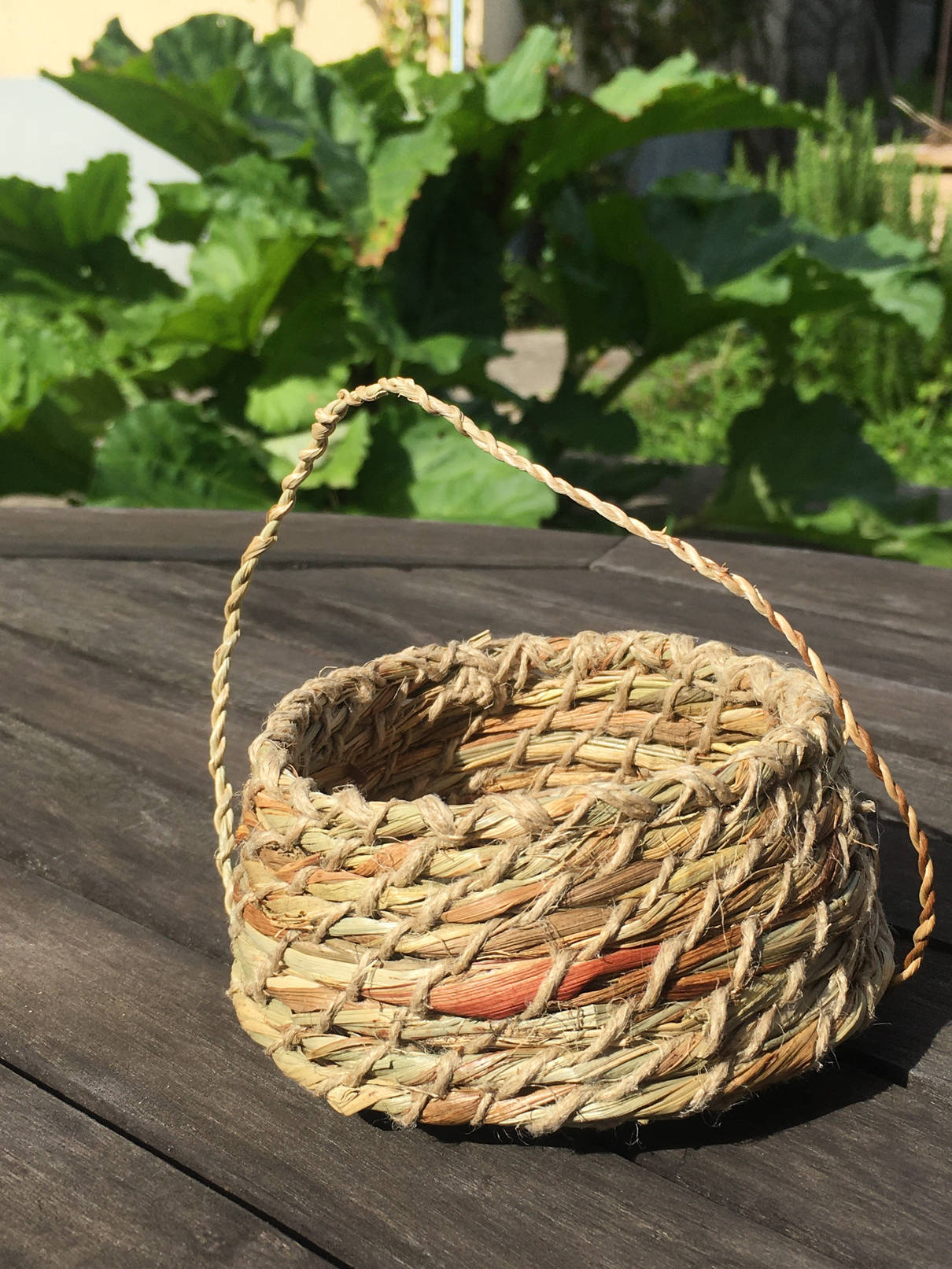 Vannerie spiralée cousue Jardin des plantes compagnes Montgesoye