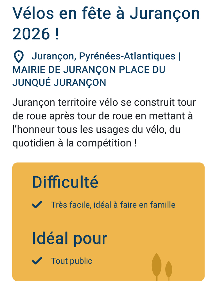 Vélos en fête à Jurançon 2026 !, MAIRIE DE JURANÇON PLACE DU JUNQUÉ, Jurançon