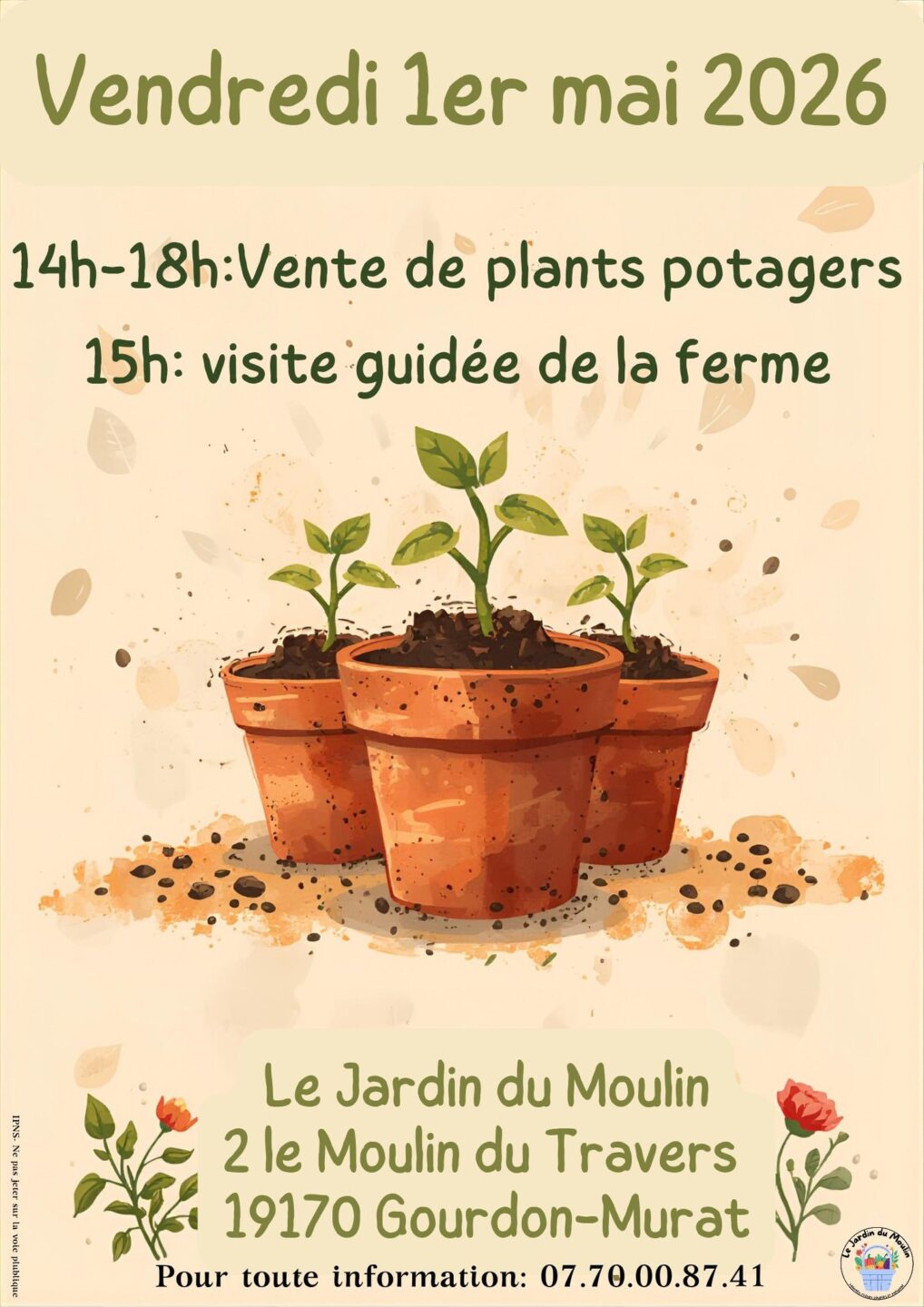 Vente de plants potagers au Jardin du Moulin Le Moulin du Travers Gourdon-Murat