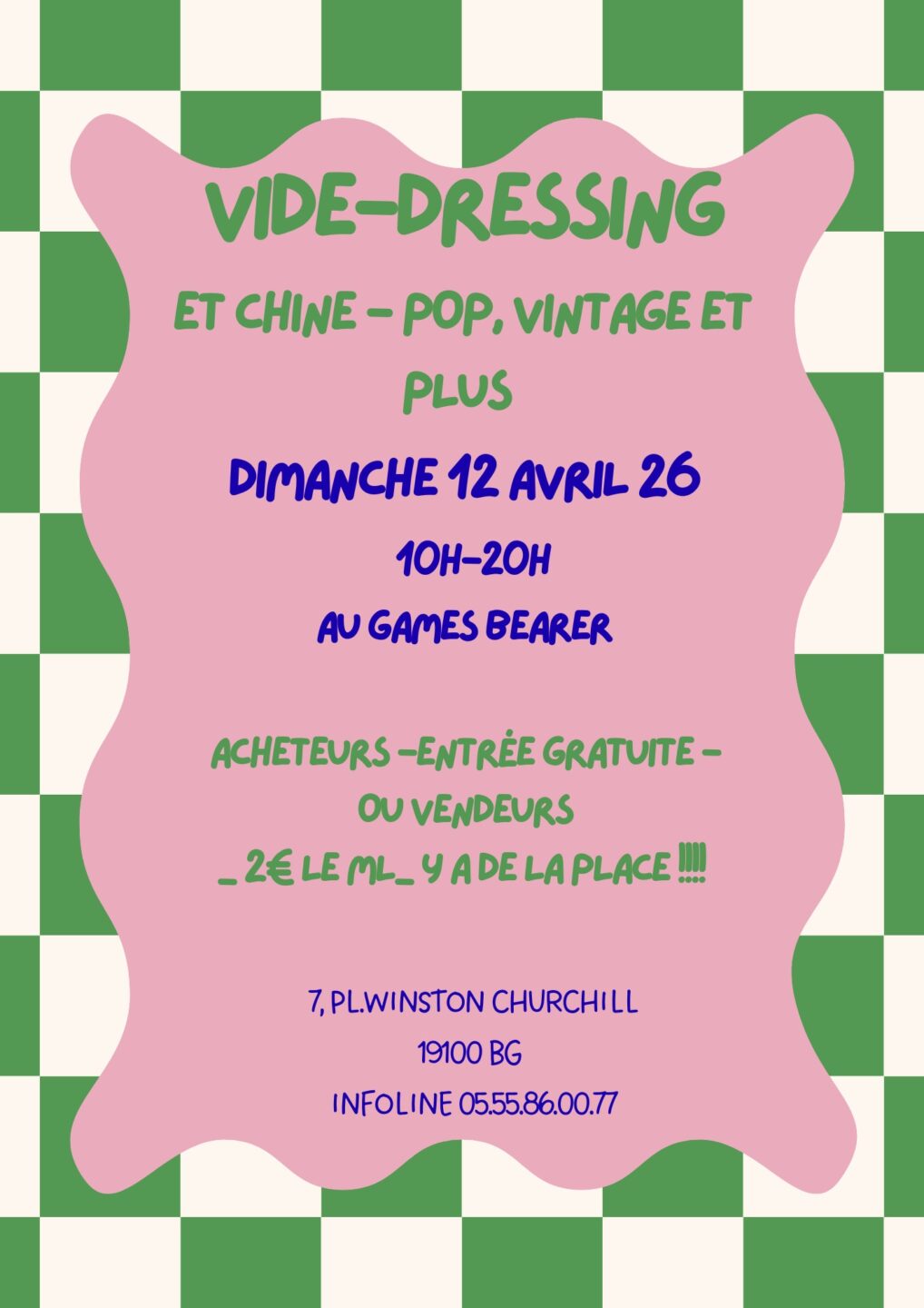 Vide Dressing au Bar à jeux Games Bearer 7 Place Winston Churchill Brive-la-Gaillarde 2026-05-10