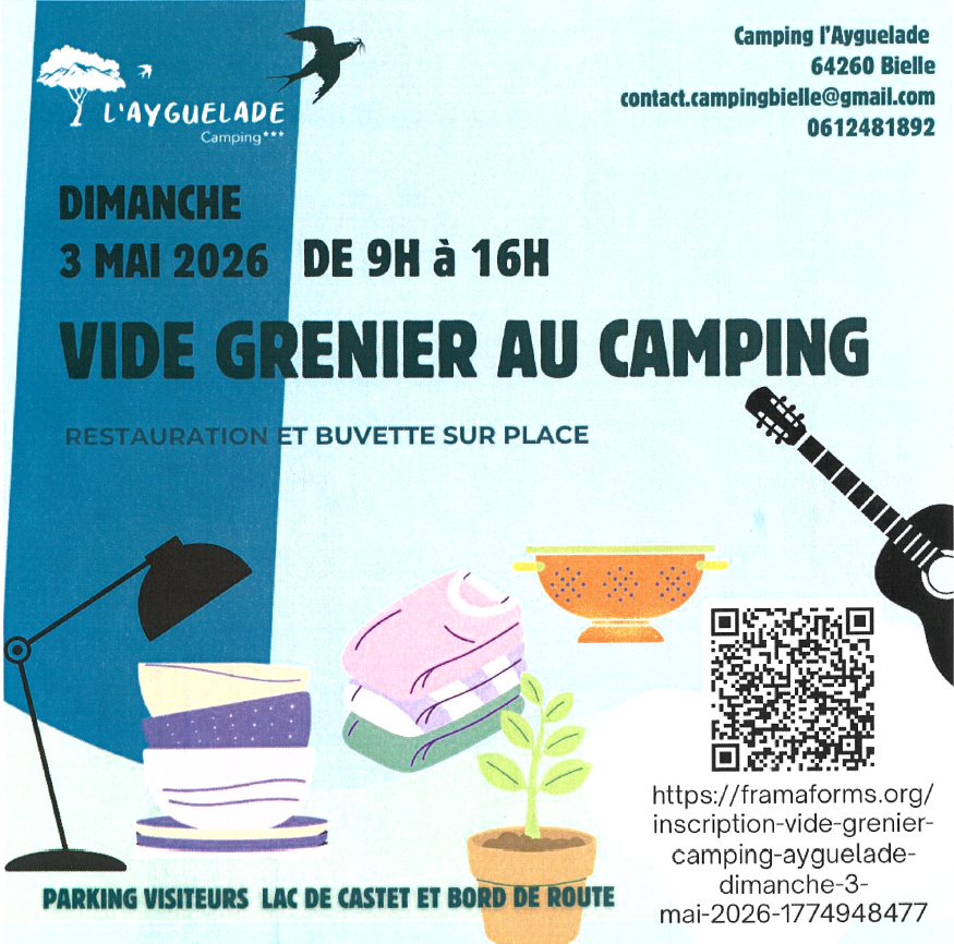 Vide grenier au camping Ayguelade à Bielle Quartier L&rsquo;Ayguelade Bielle