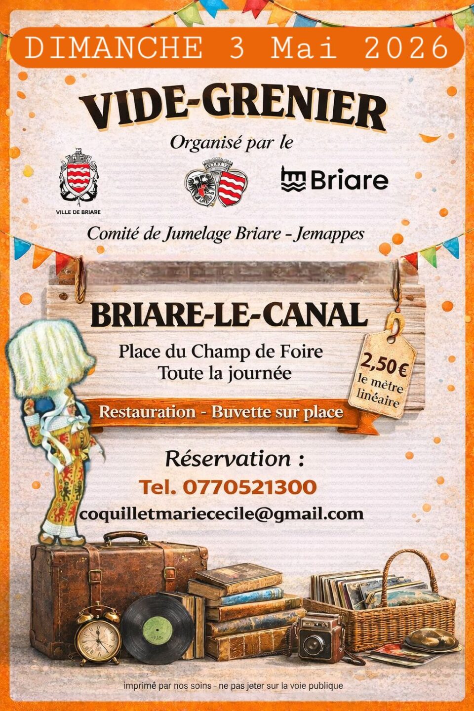 Vide-grenier Rue des Grands Jardins Briare 2026-05-03