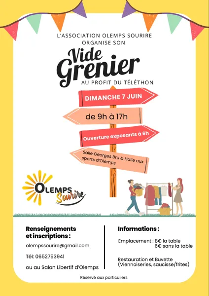Vide Grenier de l&rsquo;association Olemps Sourire  Olemps