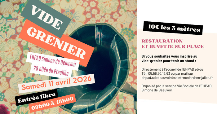 Vide grenier du centre ressources Simone de Beauvoir, Ehpad Simone de Beauvoir, Saint-Médard-en-Jalles