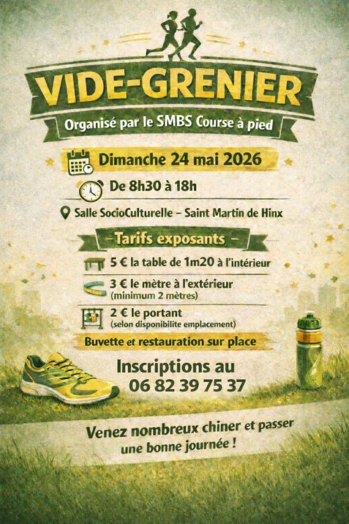 Vide Grenier du SMBS course à pied  Saint-Martin-de-Hinx