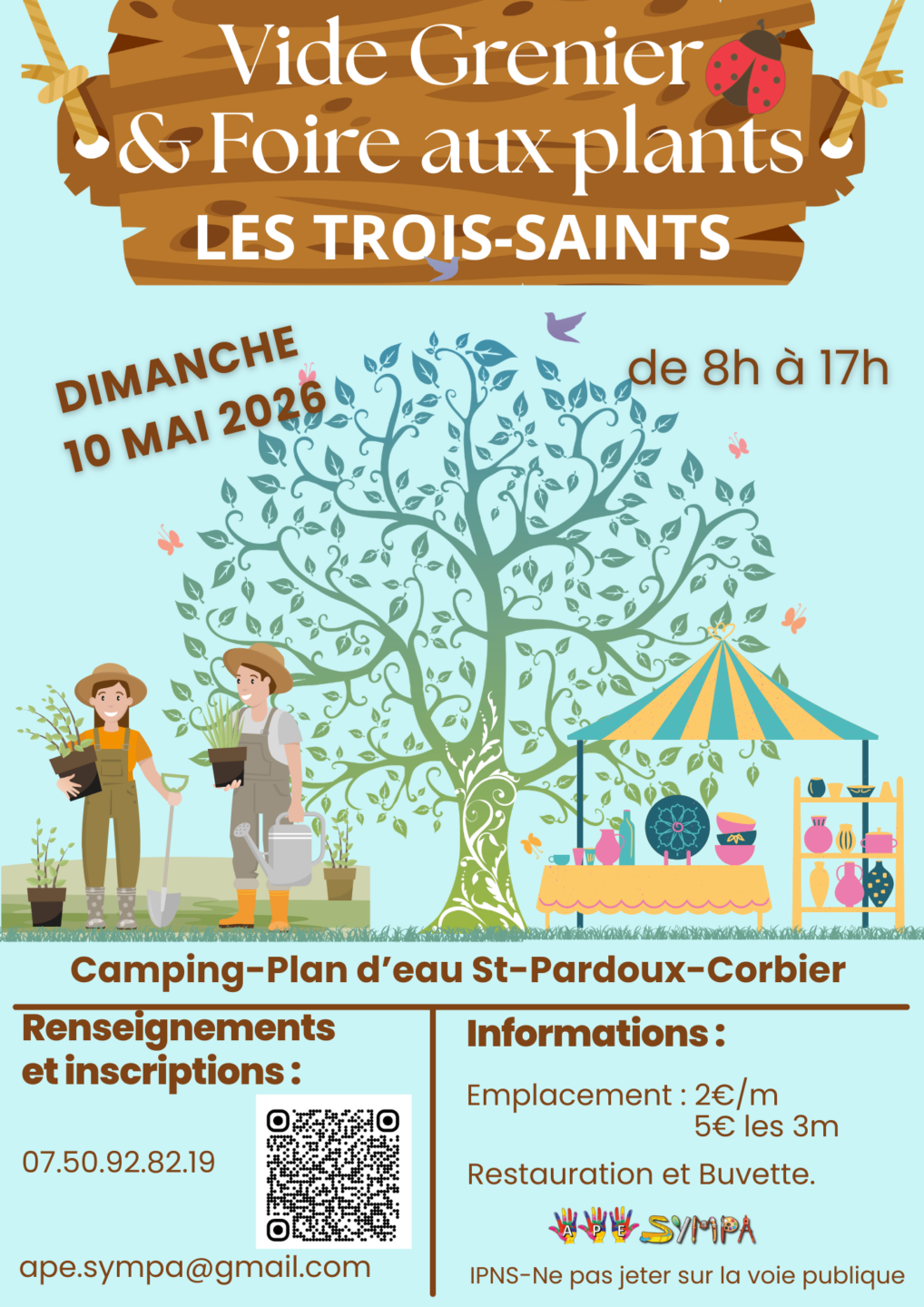 Vide grenier et Foire aux plants Plan d&rsquo;eau Saint-Ybard