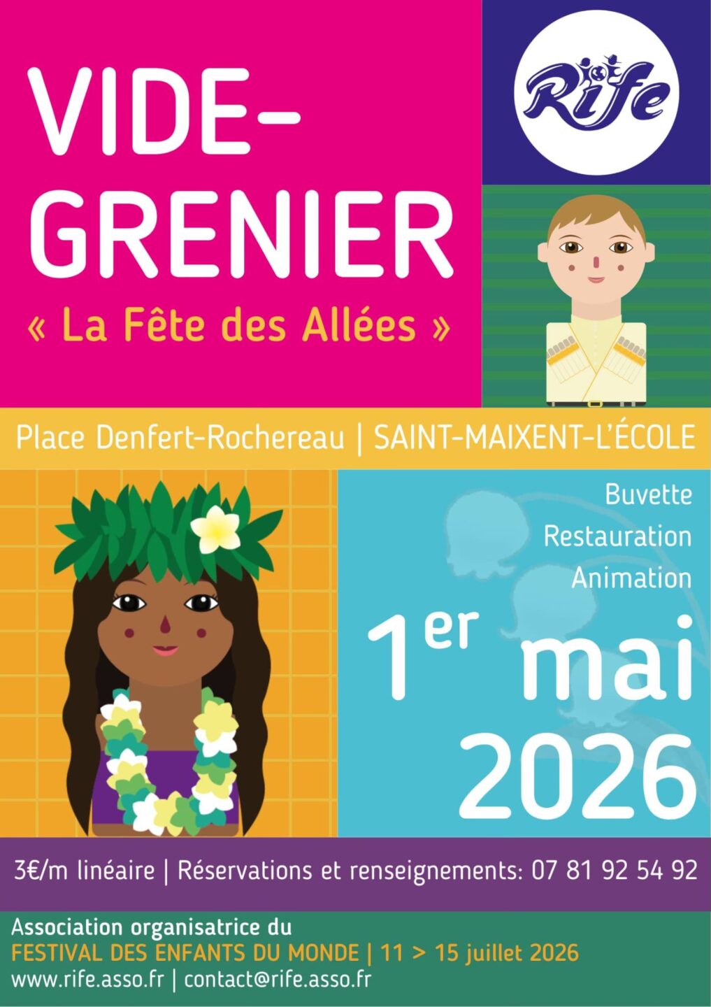 Vide-grenier La Fête des allées place denfert rochereau Saint-Maixent-l'École 2026-05-01