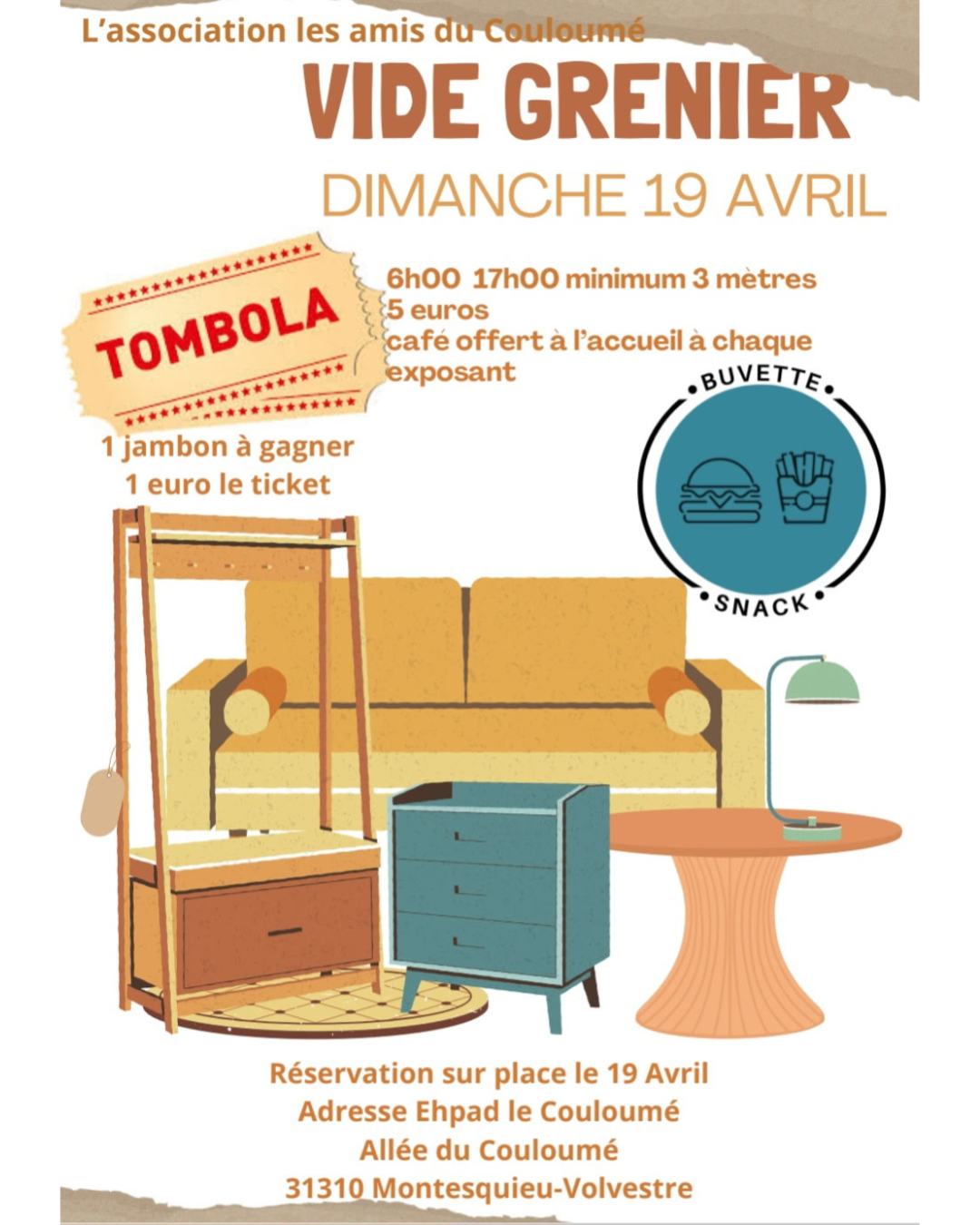 VIDE GRENIER EHPAD LE COULOUMÉ Montesquieu-Volvestre