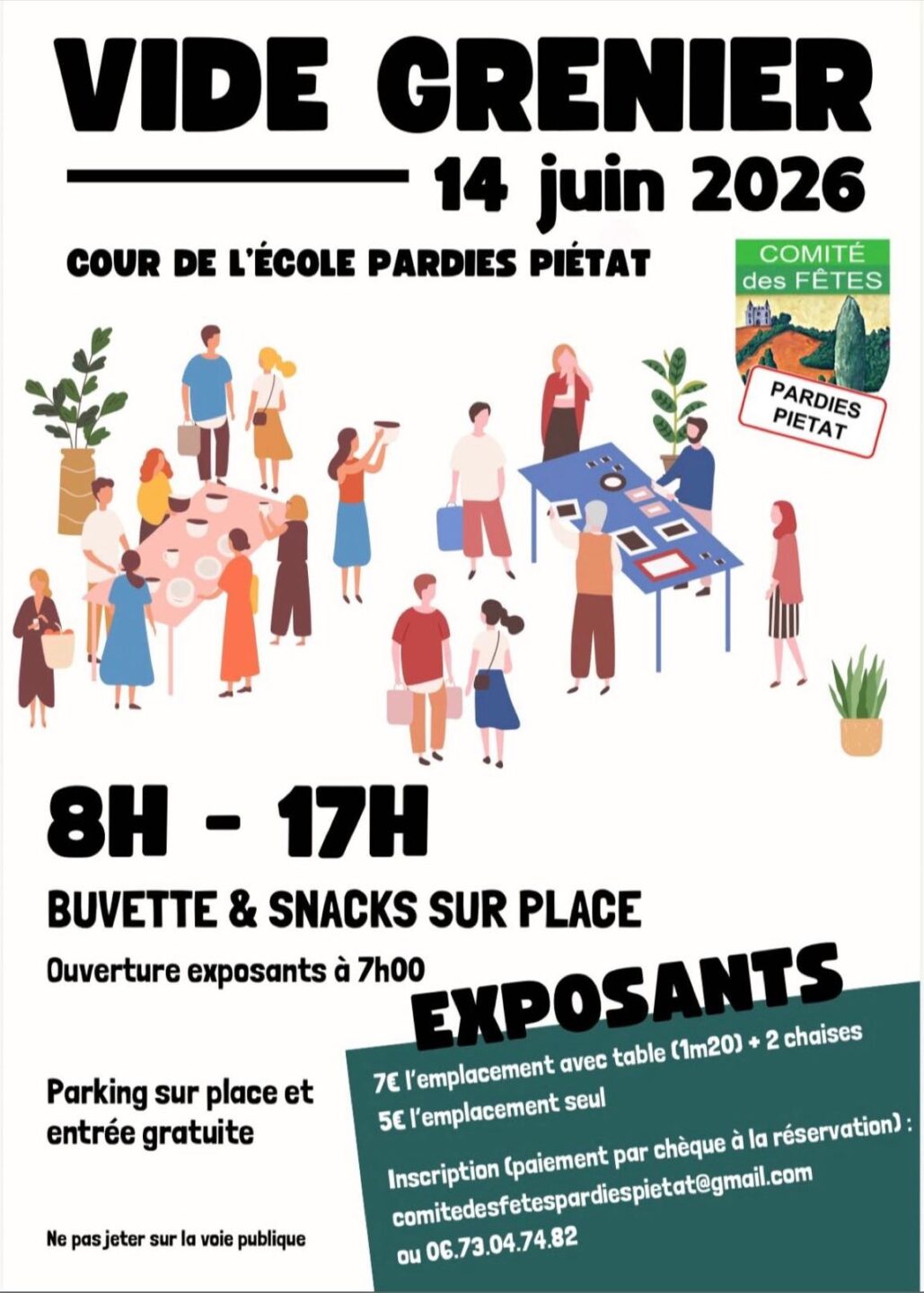 VIDE GRENIER La cour de l'école Pardies-Piétat 2026-06-14