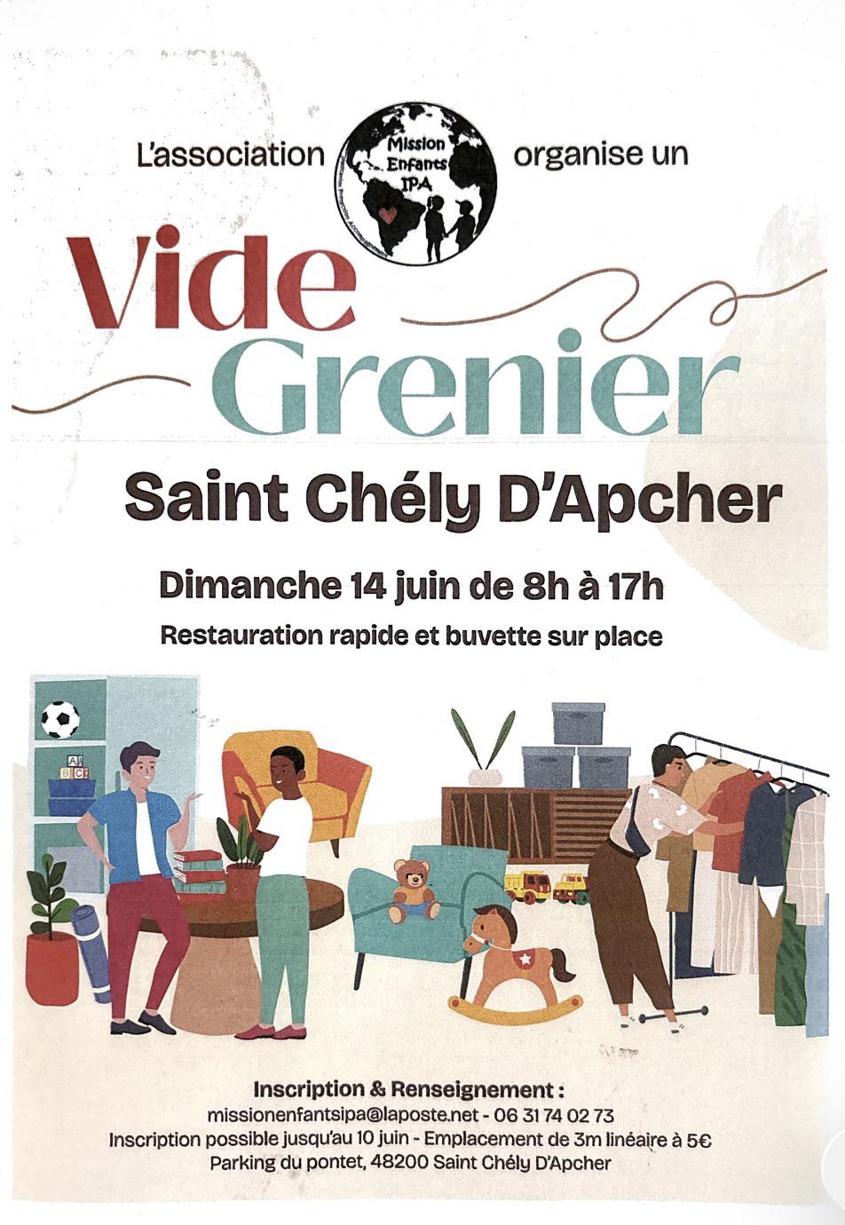 VIDE GRENIER Parking du Pontet Saint-Chély-d'Apcher 2026-06-14