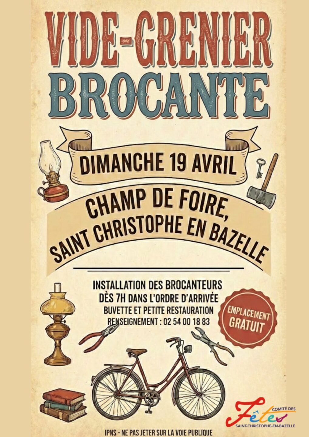 Vide-grenier*/Brocante  Saint-Christophe-en-Bazelle