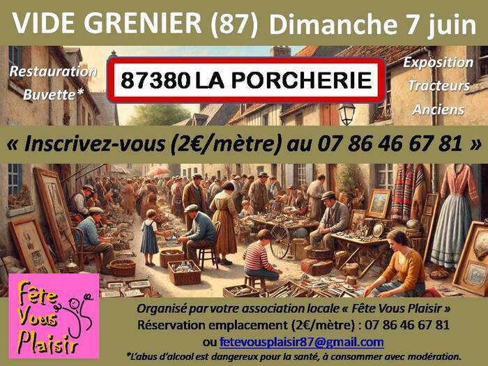 Vide Greniers 7 juin La Porcherie 87380 La Porcherie La porcherie