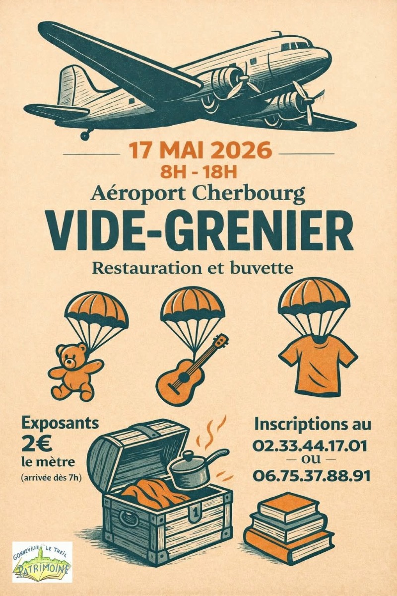 Vide-greniers à l&rsquo;aéroport  Gonneville-Le Theil