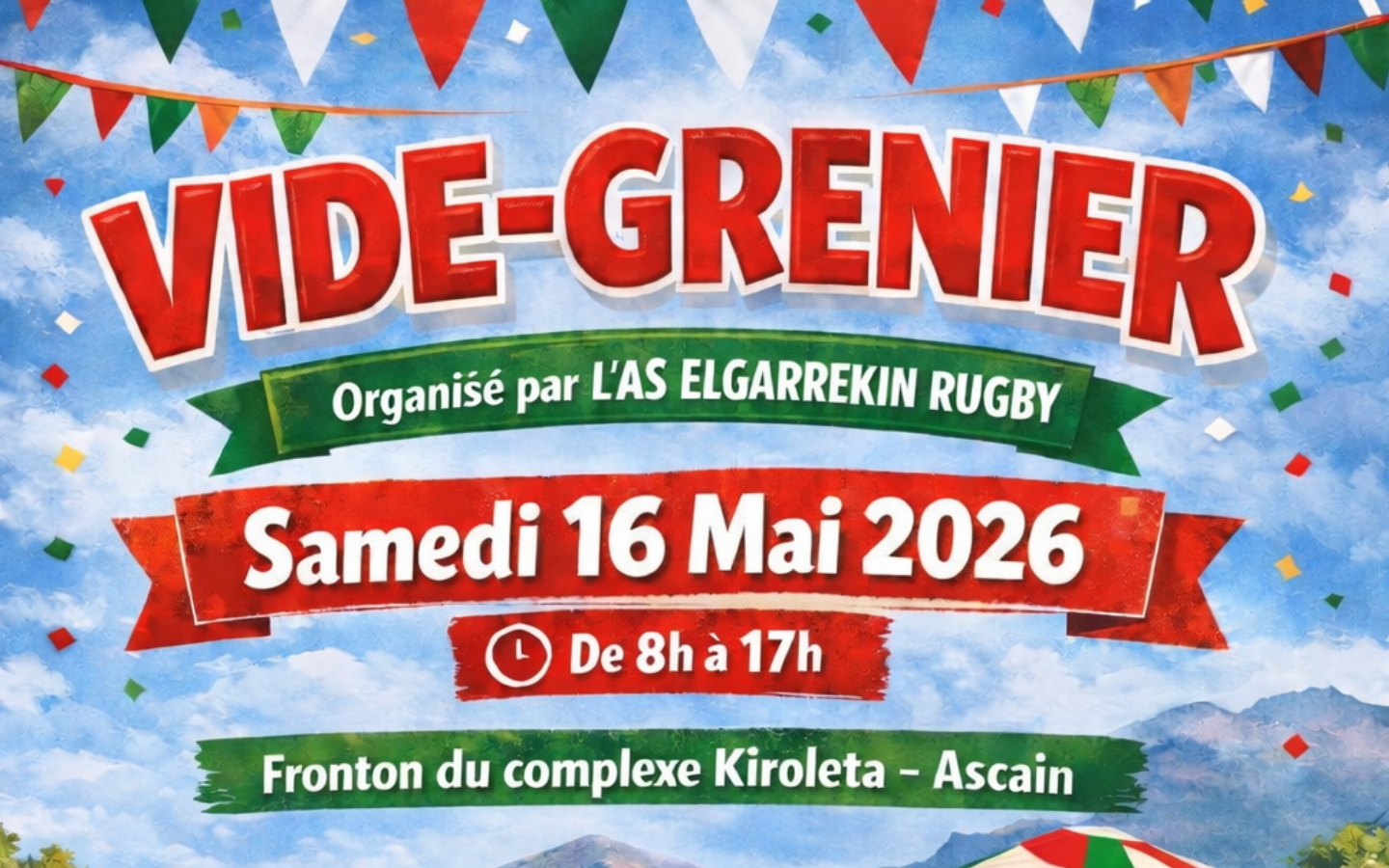Vide-greniers Fronton Kiroleta Ascain 2026-05-16