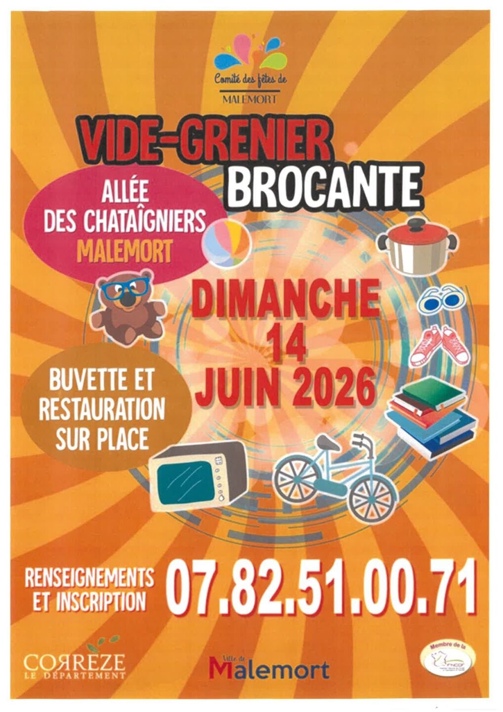 Vide-greniers Brocante du Comité des Fêtes  Malemort