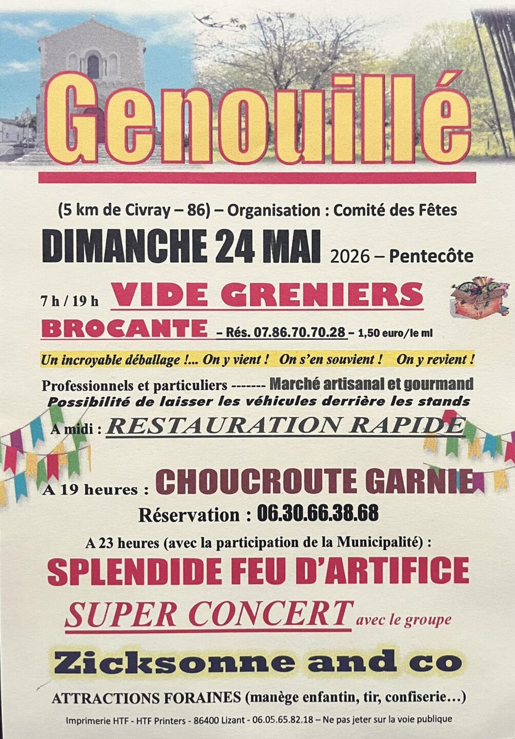 Vide greniers Brocante  Genouillé 2026-05-24