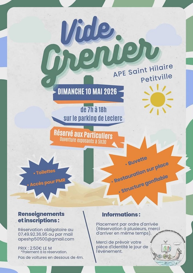 Vide-greniers Parking centre Leclerc Carentan-les-Marais 2026-05-10