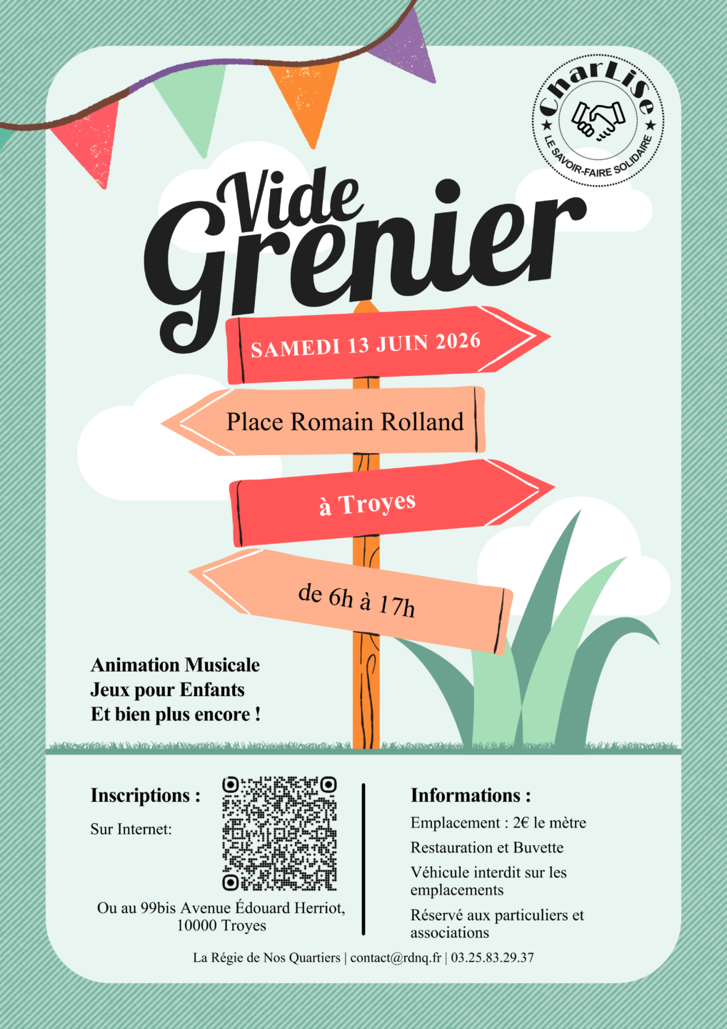 Vide-greniers des Chartreux Place Romain Rolland Troyes 2026-06-13