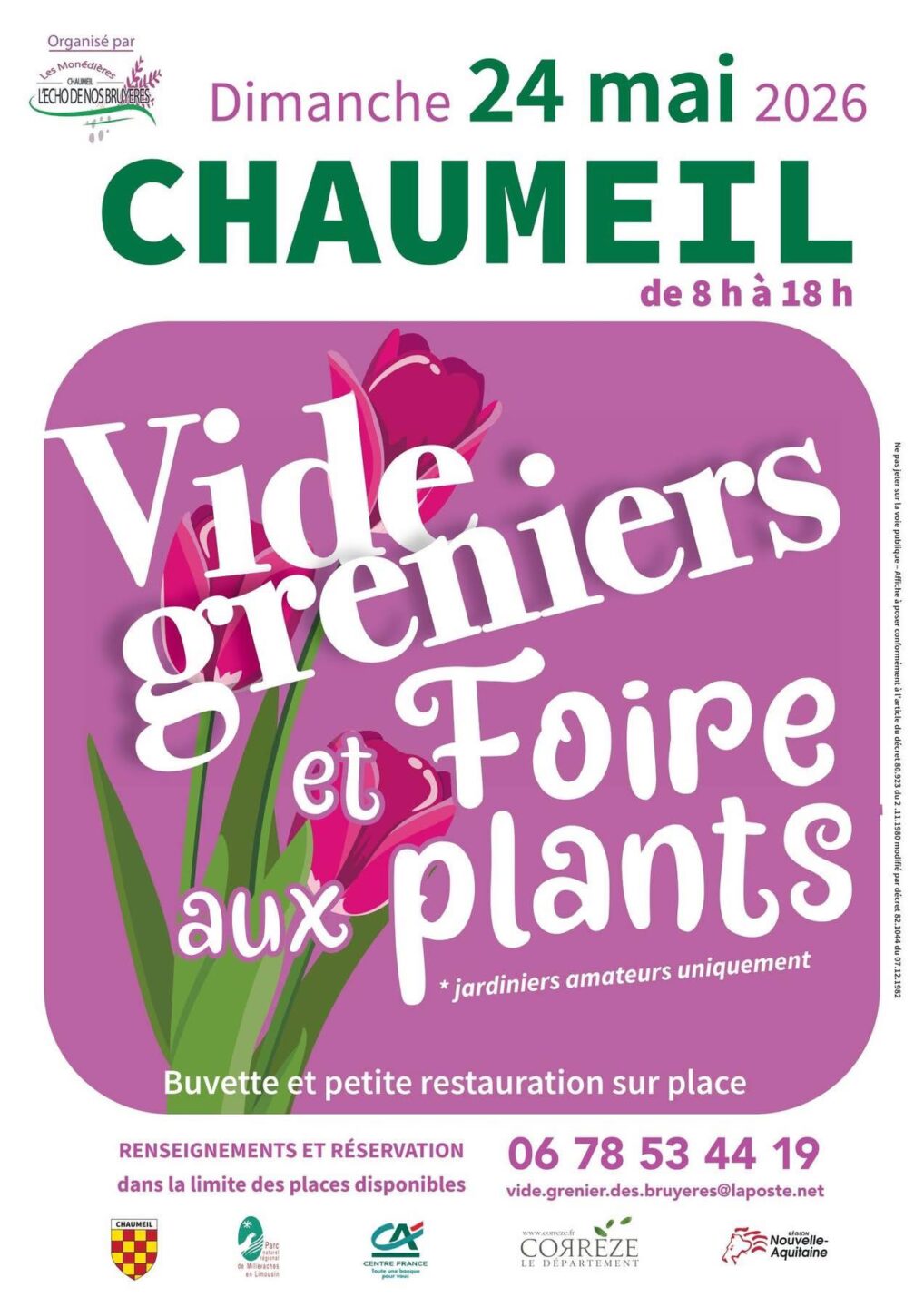 Vide- greniers et foire aux plants  Chaumeil