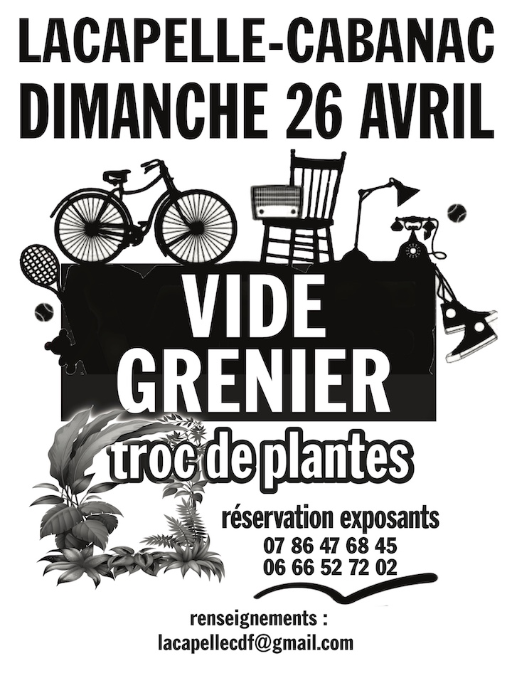 Vide-Greniers et Troc de Plantes à Lacapelle-Cabanac Le bourg Lacapelle-Cabanac 2026-04-26
