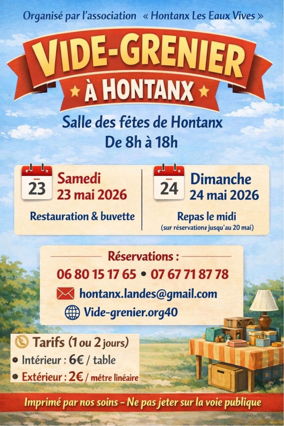 Vide-greniers Salle des Fêtes Hontanx