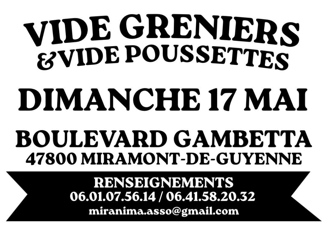 Vide-greniers  Miramont-de-Guyenne
