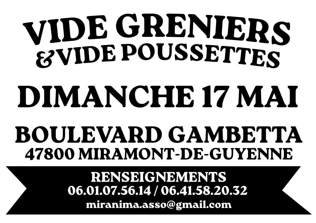 Vide-greniers Boulevard Gambetta Miramont-de-Guyenne 2026-05-17