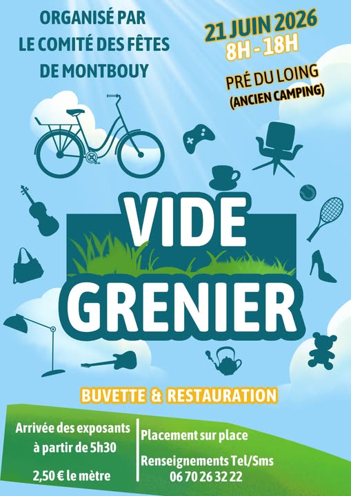 Vide-greniers Route de Gy les Nonains Montbouy 2026-06-21