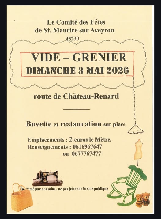 Vide-greniers Route de Châteaurenard Saint-Maurice-sur-Aveyron 2026-05-03