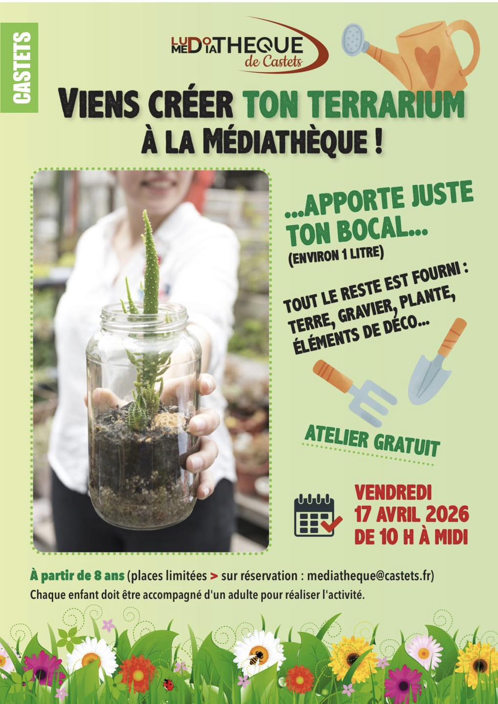 Viens créer ton terrarium !  Castets