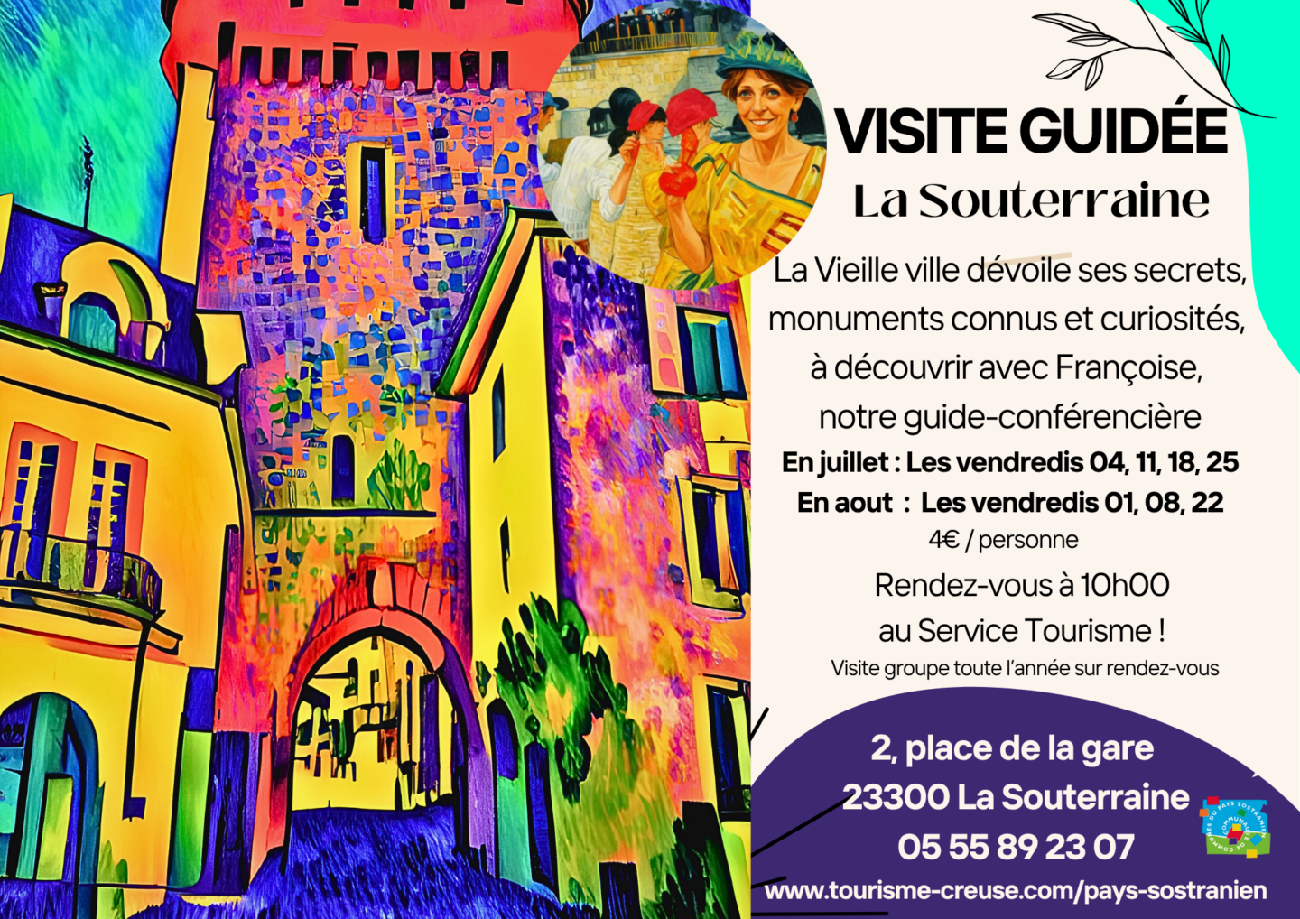 Visite animée de la vieille ville de La Souterraine place de la Gare La Souterraine 2026-07-01