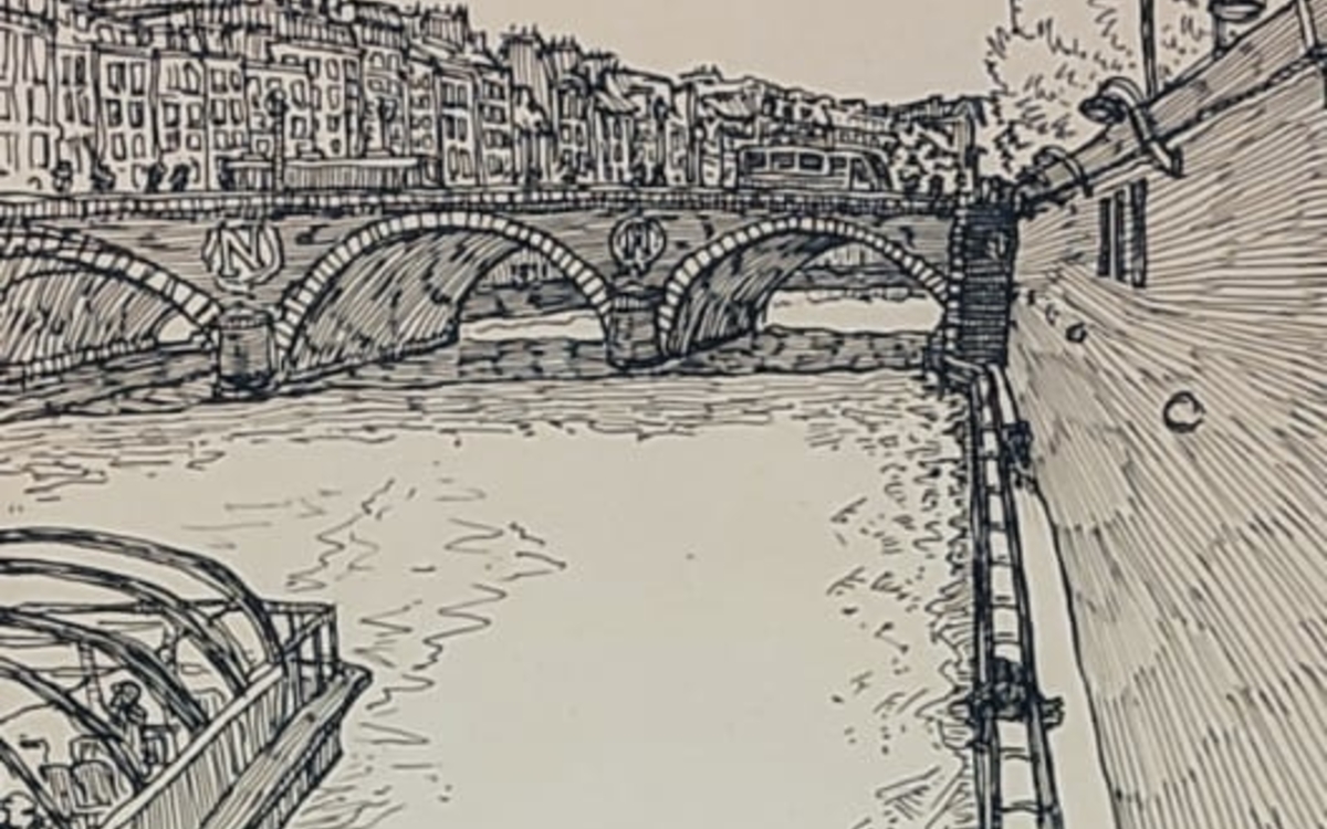 Visite dessinée autour du Pont-neuf Square du Vert Galant PARIS
