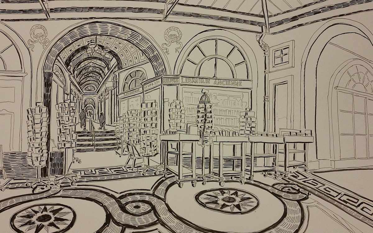 Visite dessinée de la galerie Vivienne Galerie Vivienne Paris