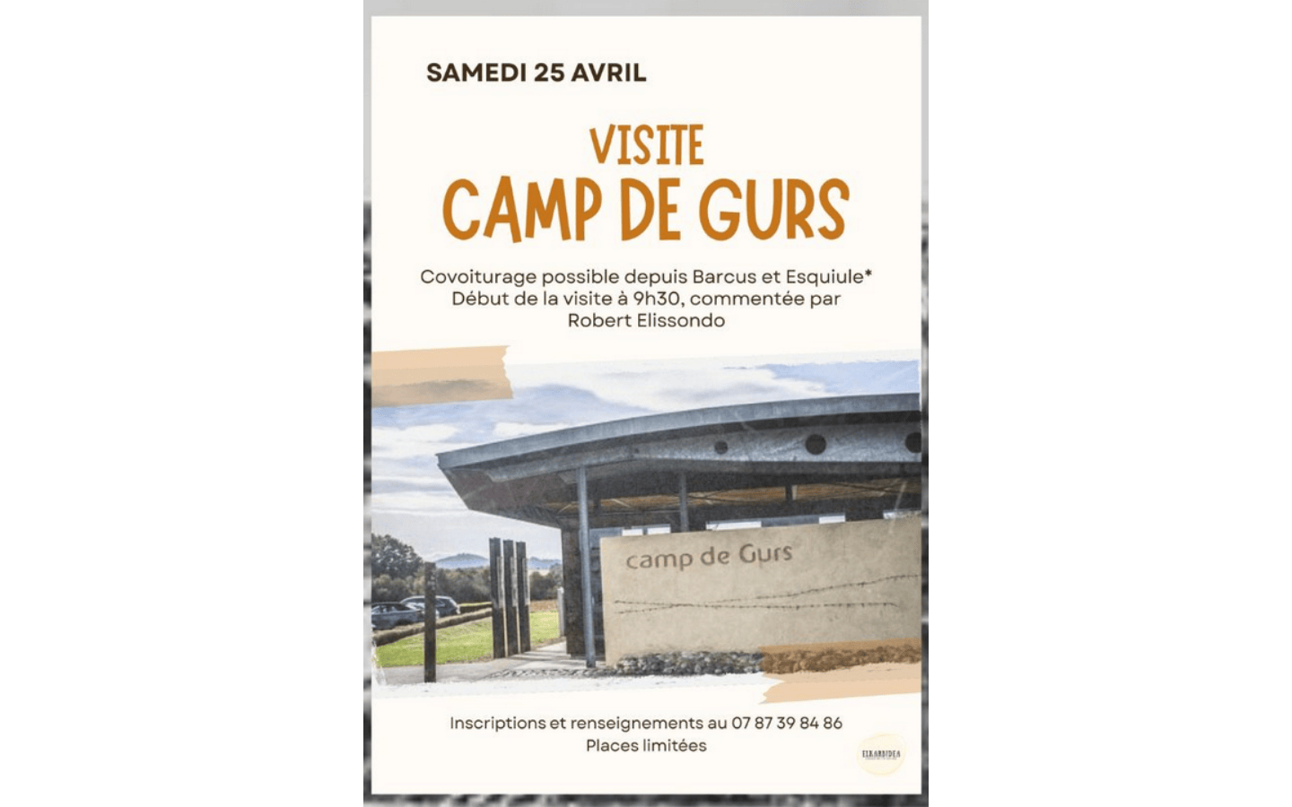 Visite du camp de Gurs  Barcus