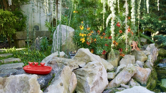 Visite d’un jardin japonisant, Le jardin zen, Courdimanche