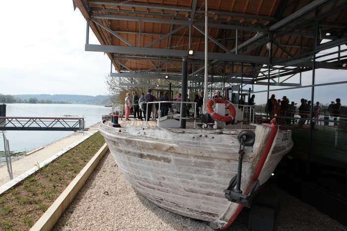 Visite guidée de la cale d'un bateau : la gribane MuséoSeine