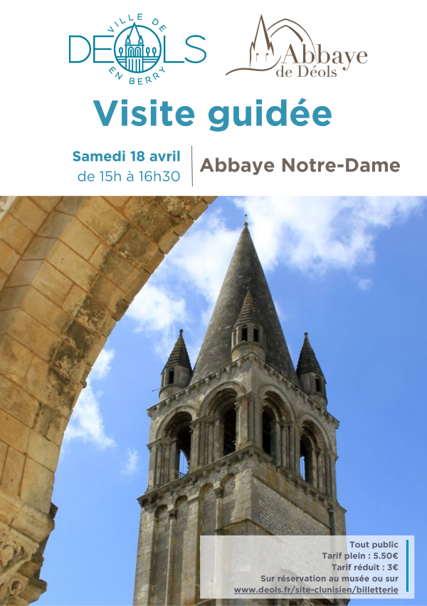 Visite guidée de l’abbaye  Déols