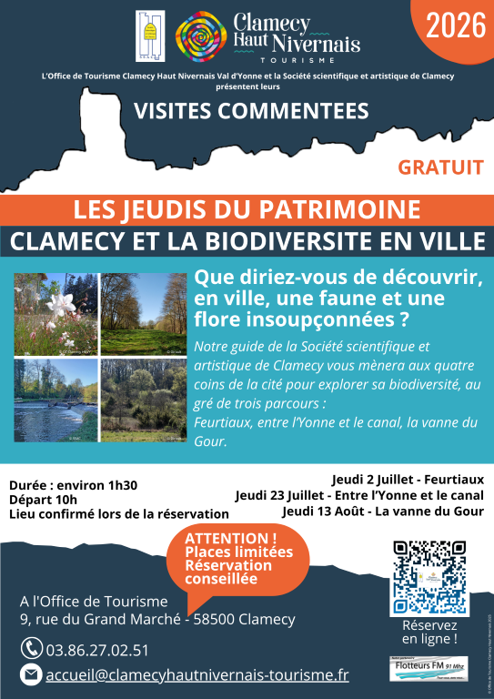 Visites commentées Clamecy et la biodiversité en ville Office de Tourisme Clamecy
