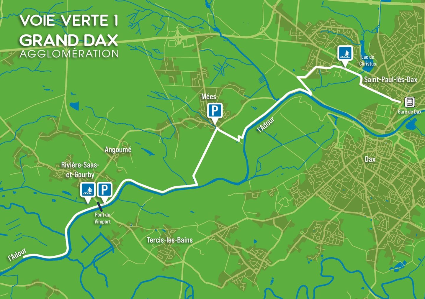 Voie verte 1 du Grand Dax Saint-Paul-lès-Dax Landes