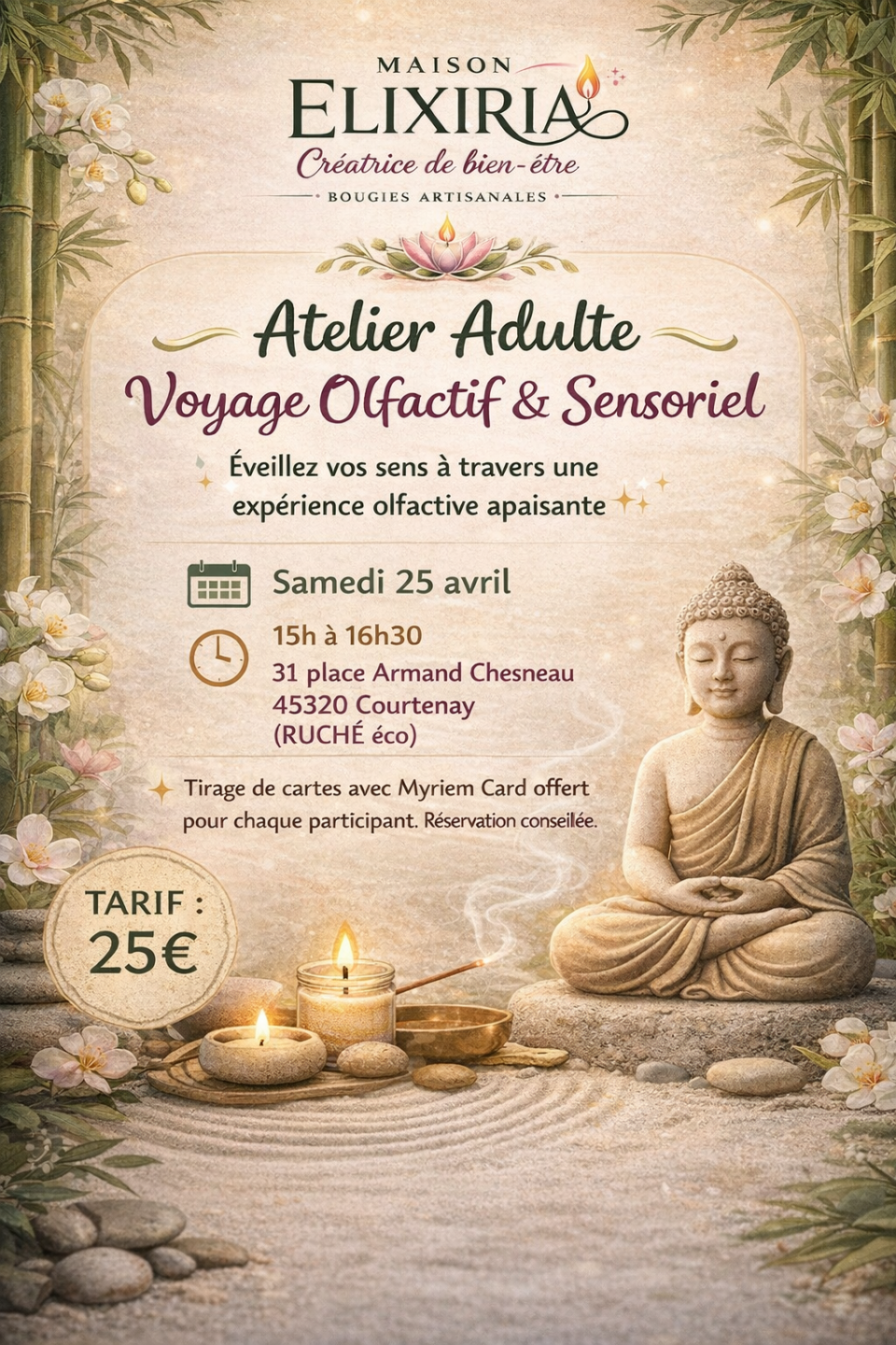 Voyage olfactif et sensoriel 31 Place Armand Chesneau Courtenay 2026-04-25