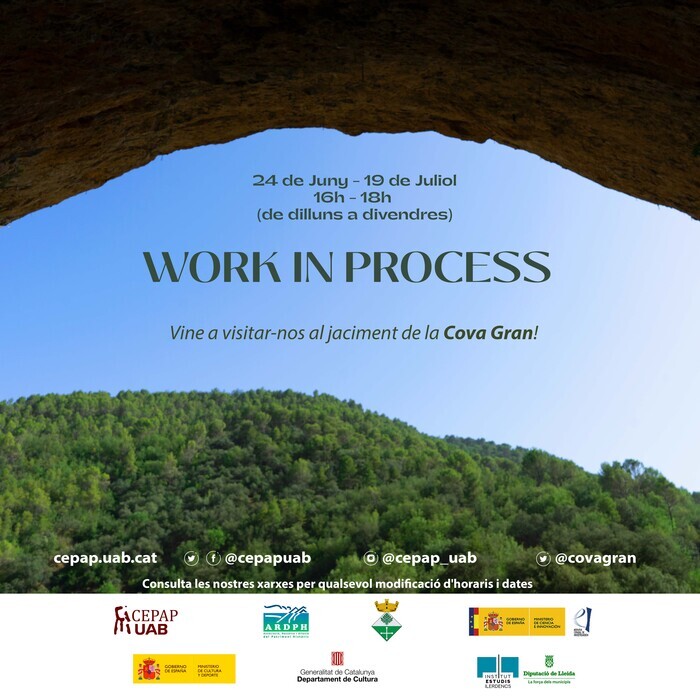 Work in process… Obert a excavé la Cova Gran de Santa Linya, Cova Gran de Santa Linya, les Avellanes i Santa Linya