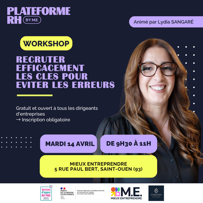 Workshop – Recruter efficacement : les clés pour éviter les erreurs, Mieux Entreprendre, Saint-Ouen-sur-Seine