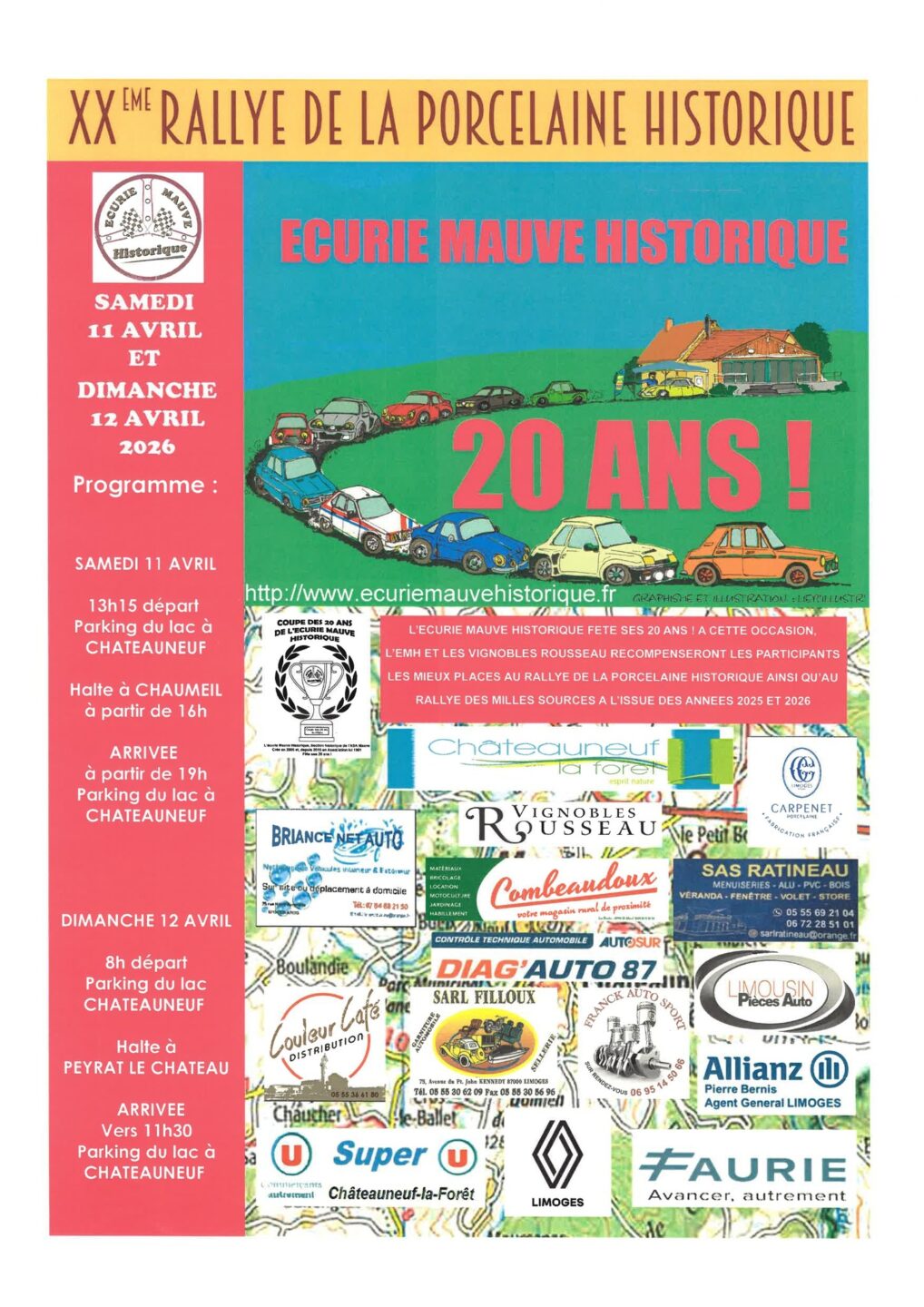 XXème Rallye de la Porcelaine Historique 2026  Chaumeil