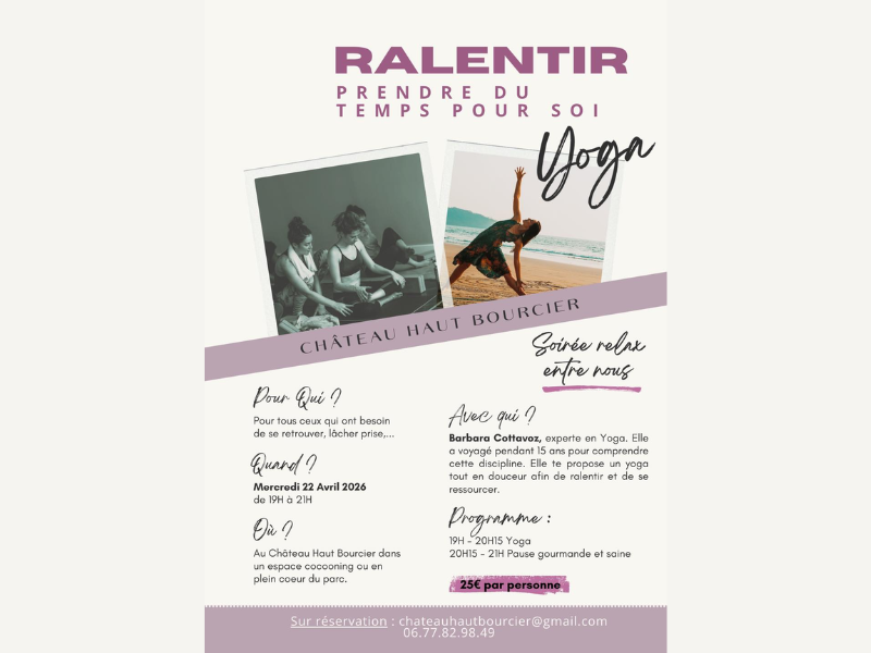 Yoga au château Haut Bourciers  Saint-Androny