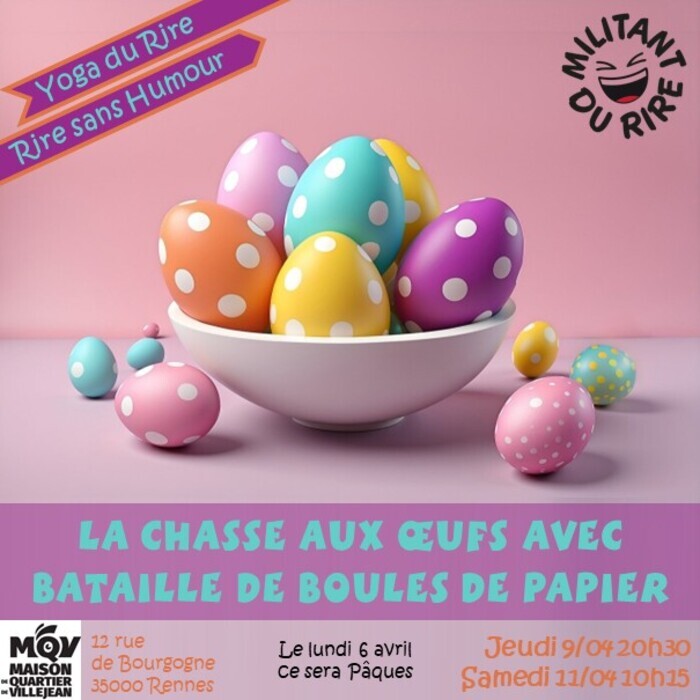Yoga du Rire : Chasse aux œufs Maison de Quartier de Villejean Rennes