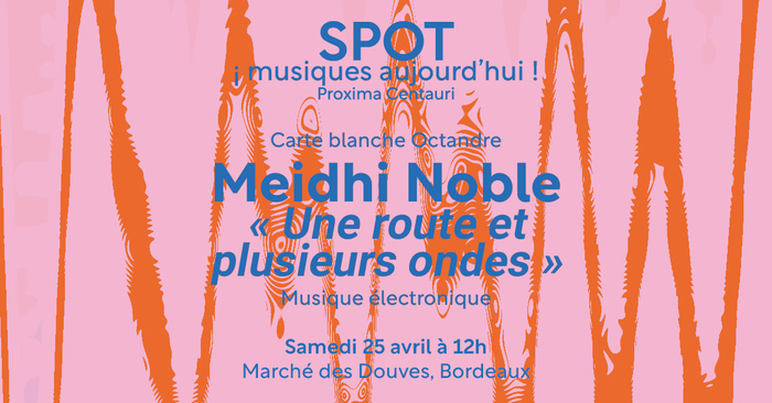 ¡SPOT! musique aujourd’hui – Meihdi Noble (Collectif Octandre), Marché des Douves, Bordeaux