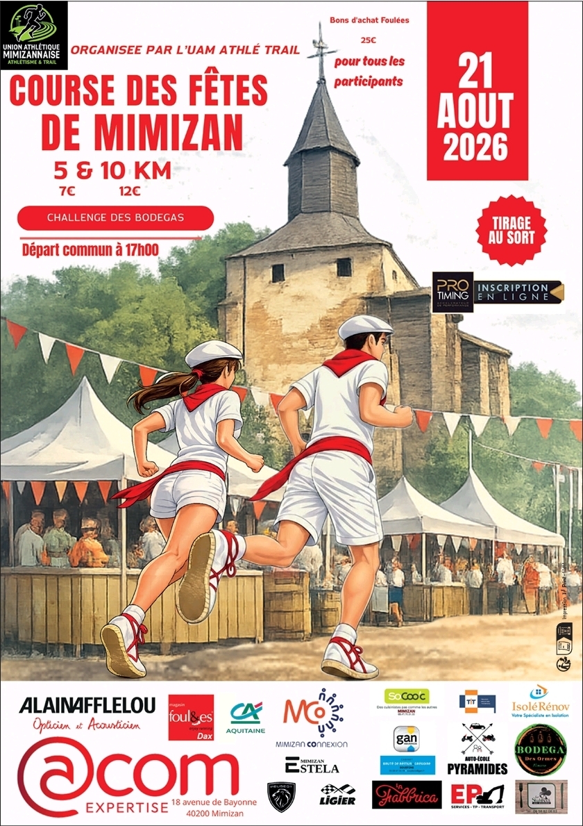 10km des Fêtes de Mimizan Centre ville Mimizan 2026-08-21