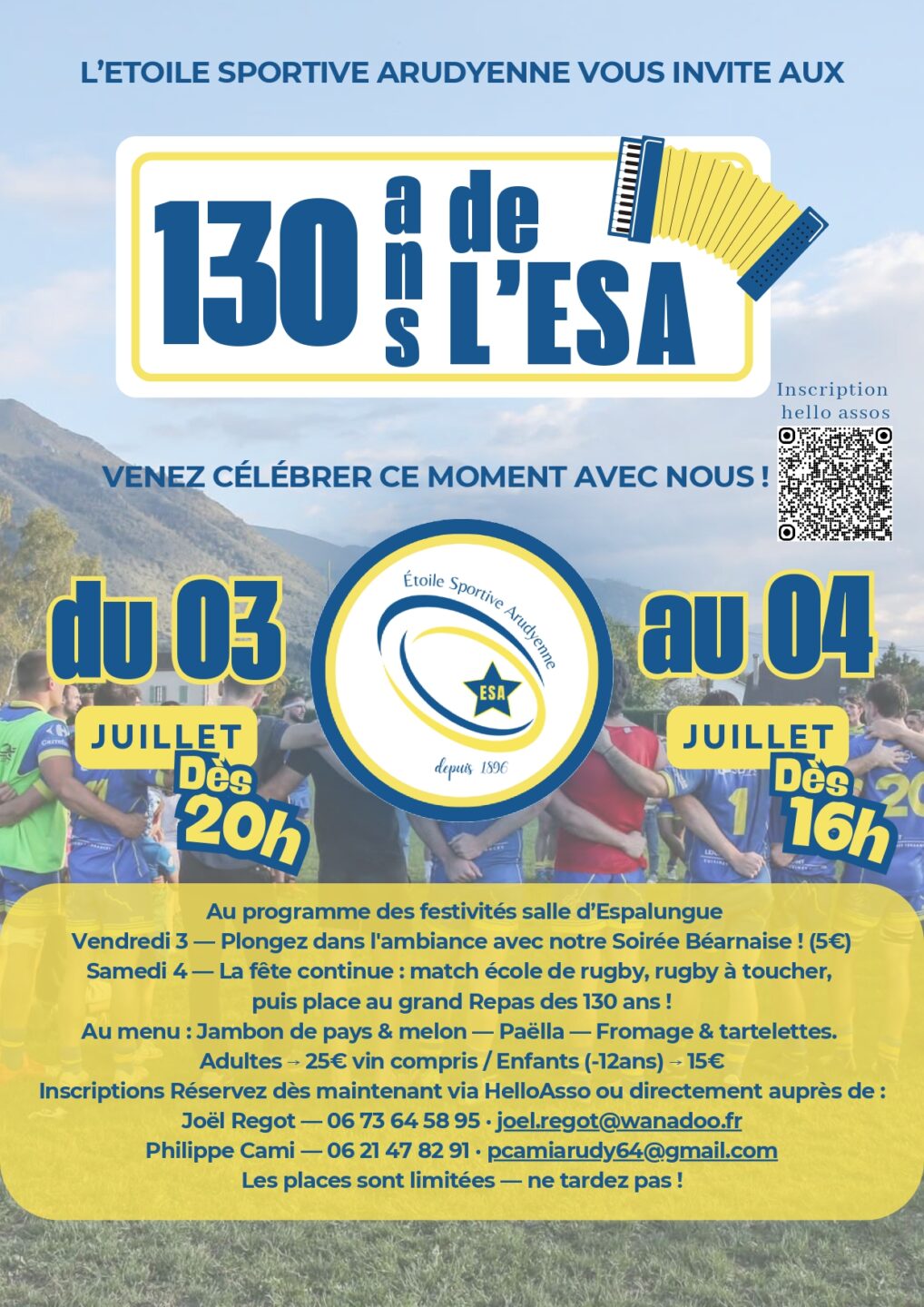 130 ans de l'Etoile Sportive Arudyenne 34 Rue Baulong Arudy 2026-07-04