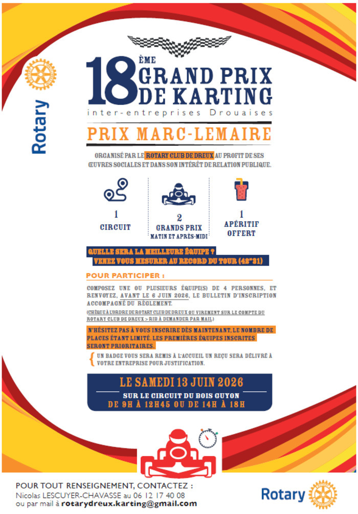 18e Grand Prix de Karting inter-entreprises drouaises, Circuit du Bois Guyon – Circuit de l’Ouest Parisien, Dreux
